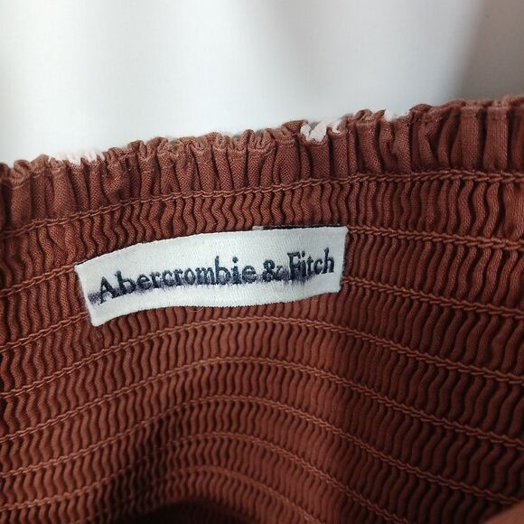 Abercrombie & Fitch Babydoll Puff Sleeve Polka Dot Mini Dress Large - Picture 9 of 12